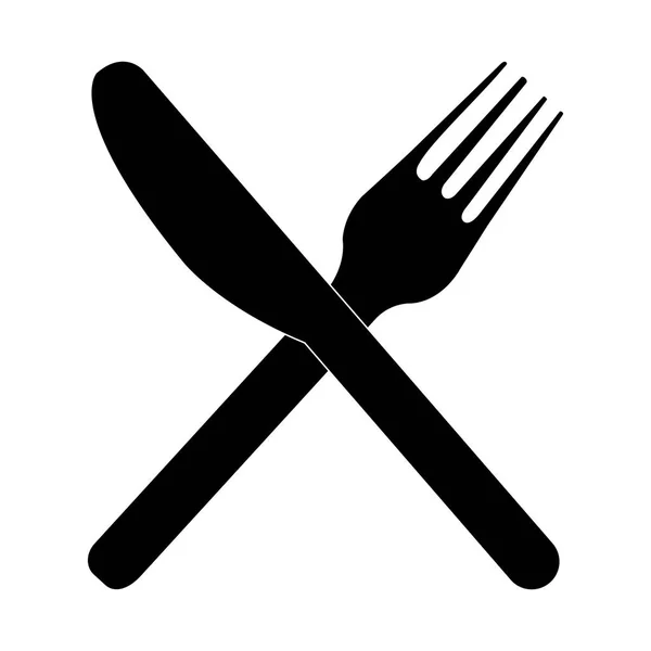 Tenedor y cuchillo — Vector de stock
