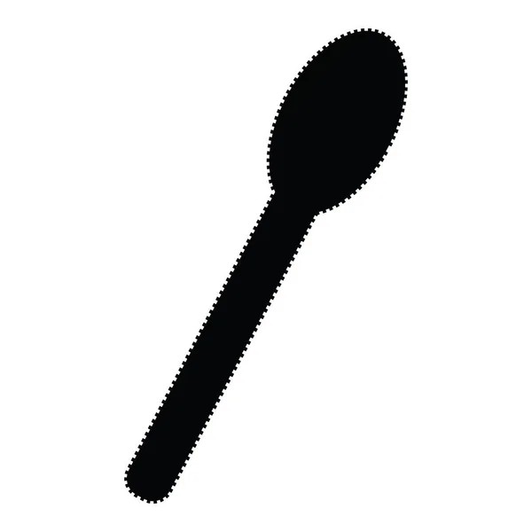 Isolated cutlery silhouette — Stock Vector