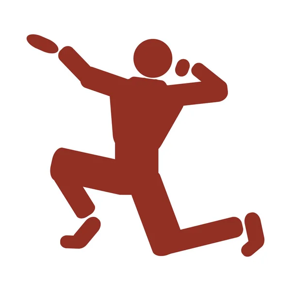 Izolované sportovec ikona — Stockový vektor