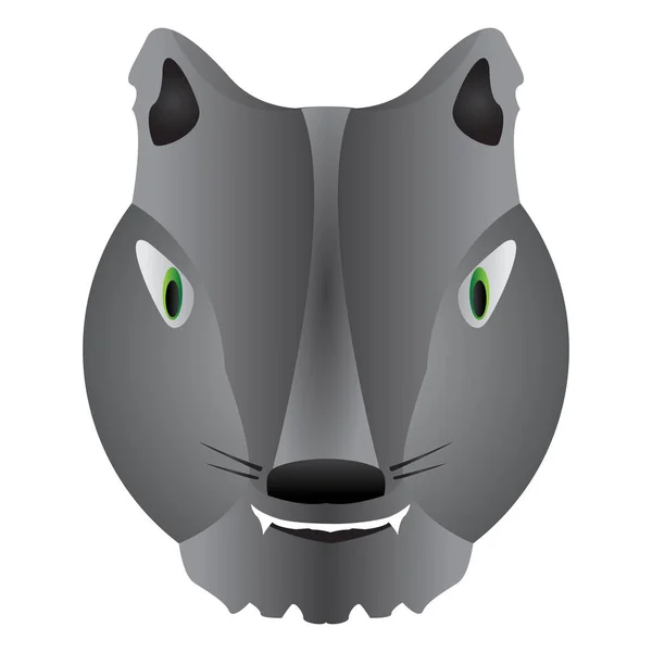 Maschera di lupo mannaro isolato — Vettoriale Stock
