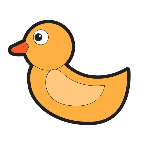 Juguete de pato de goma — Vector de stock