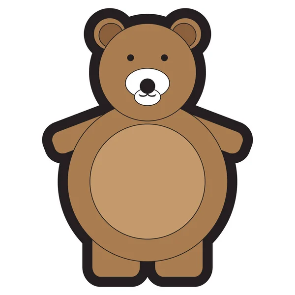 Geïsoleerde teddy bear — Stockvector