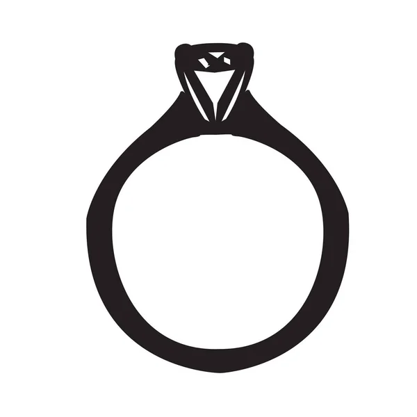 Illustration de silhouette anneau — Image vectorielle