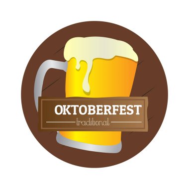 İzole oktoberfest etiket