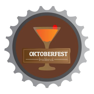 İzole oktoberfest etiket