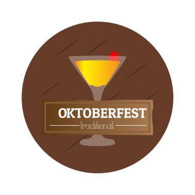 İzole oktoberfest etiket