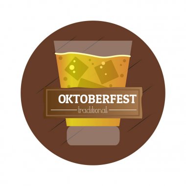 İzole oktoberfest etiket
