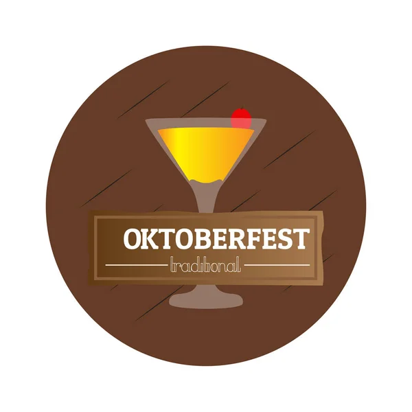 Etiqueta aislada oktoberfest — Vector de stock