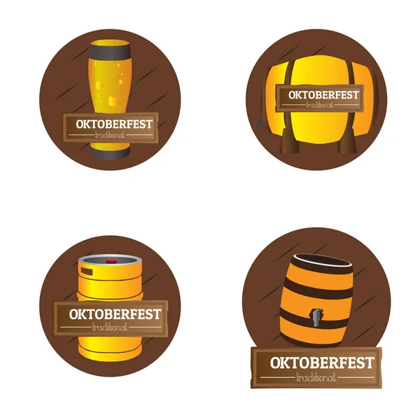 Set of oktoberfest labels — Stock Vector