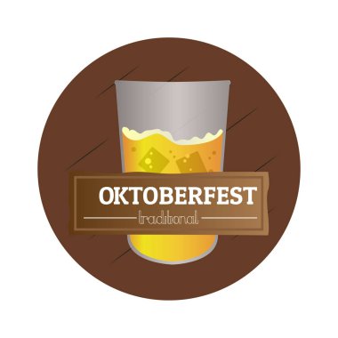 İzole oktoberfest etiket