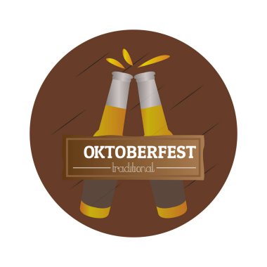 İzole oktoberfest etiket