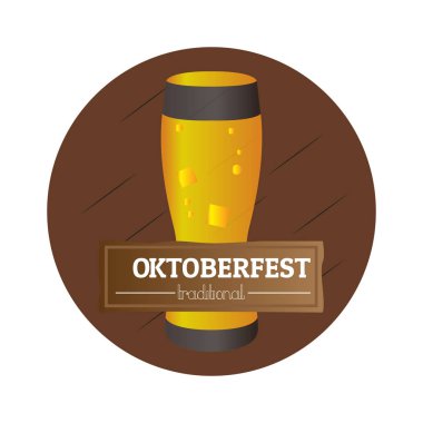 İzole oktoberfest etiket