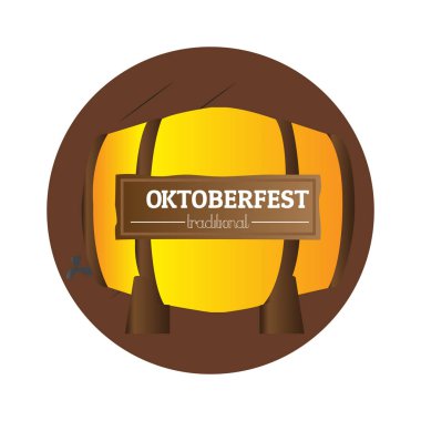 İzole oktoberfest etiket