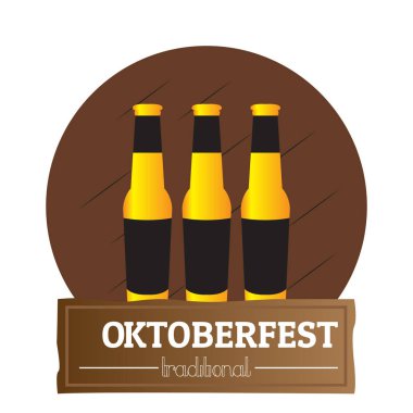 İzole oktoberfest etiket