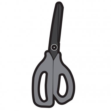 İzole makas simgesi