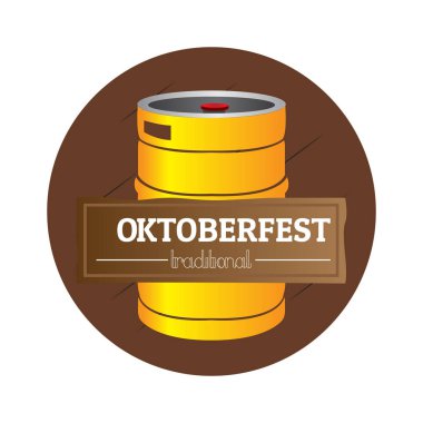 İzole oktoberfest etiket