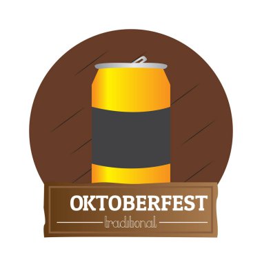 İzole oktoberfest etiket