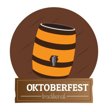İzole oktoberfest etiket