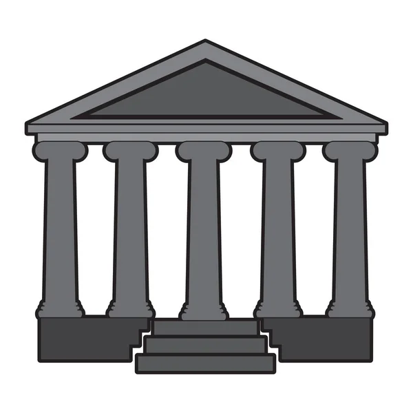 Izolované Soudní budova — Stockový vektor