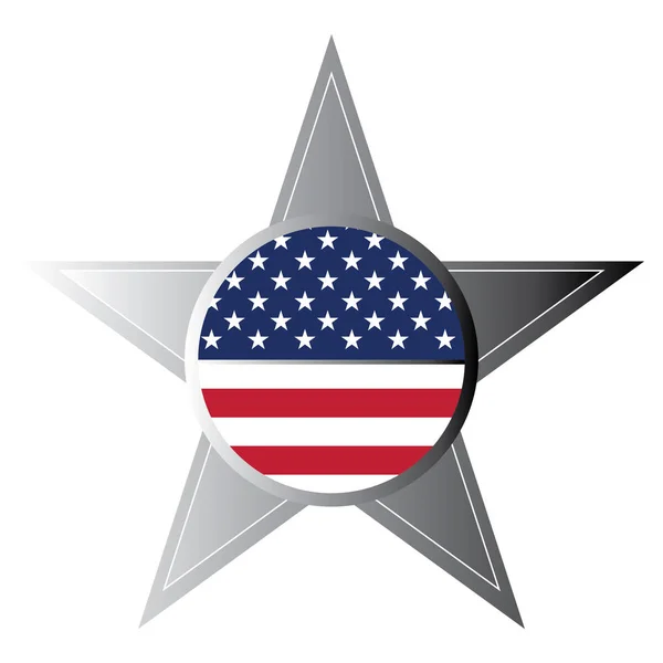 Izolované americký odznak — Stockový vektor