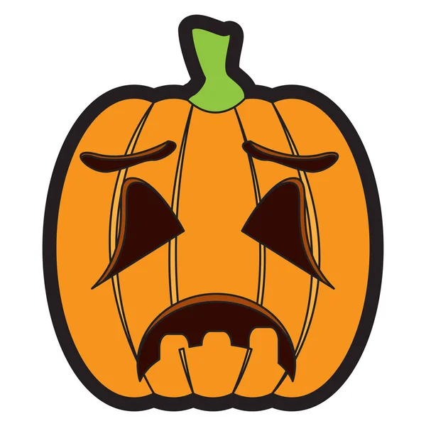 İzole üzgün jack-o-lantern