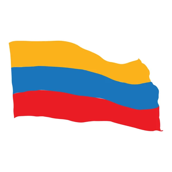 콜롬비아의 국기 — 스톡 벡터