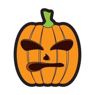 İzole öfkeli jack-o-lantern
