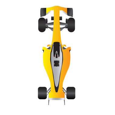 Bir yarış arabasının Üstten Görünüm