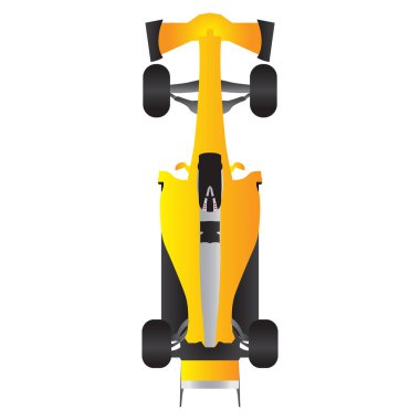 Bir yarış arabasının Üstten Görünüm