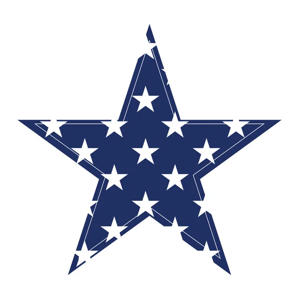Estrela azul isolada —  Vetores de Stock