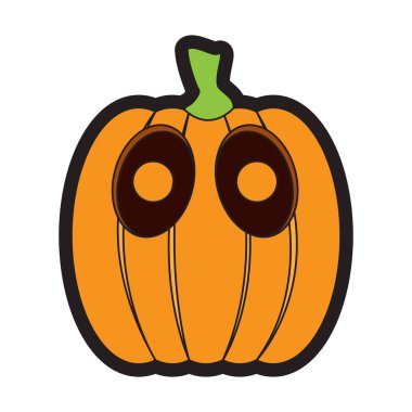 İzole utangaç jack-o-lantern