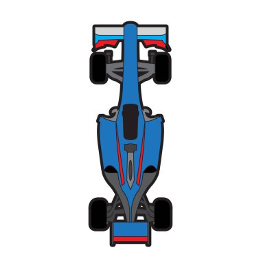 Bir yarış arabasının Üstten Görünüm