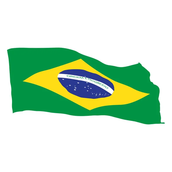 Vlag van Brazilië — Stockvector