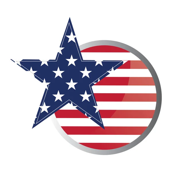 Distintivo americano isolado — Vetor de Stock