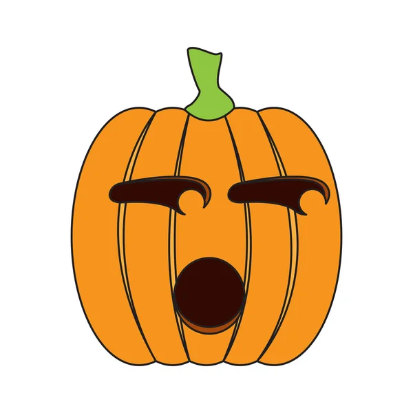 Surpris jack-o-lanterne isolé — Image vectorielle