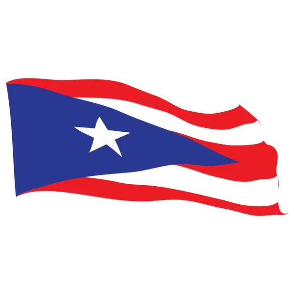 Vlag van Puerto Rico — Stockvector