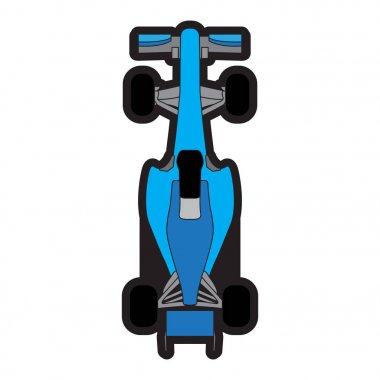 Bir yarış arabasının Üstten Görünüm