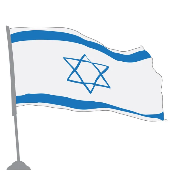 Bandeira de Israel — Vetor de Stock