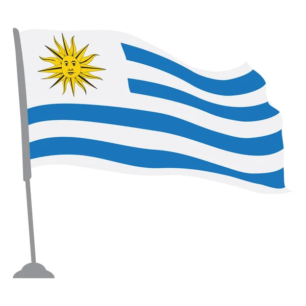 Flaga Urugwaju — Wektor stockowy