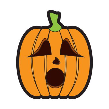 İzole sürpriz jack-o-lantern