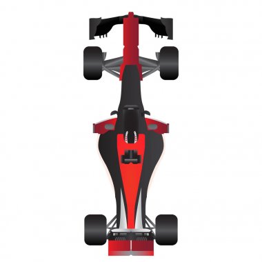 Bir yarış arabasının Üstten Görünüm