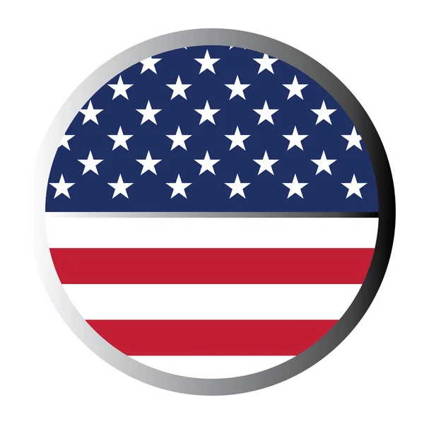 Insignia americana aislada — Vector de stock