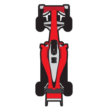 Bir yarış arabasının Üstten Görünüm