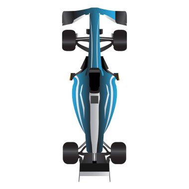 Bir yarış arabasının Üstten Görünüm