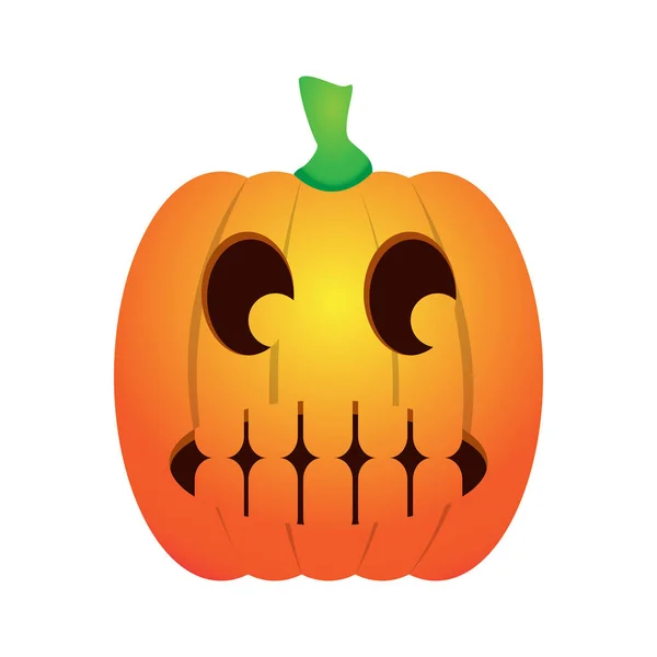 Jack-o-lanterna isolata di Halloween — Vettoriale Stock