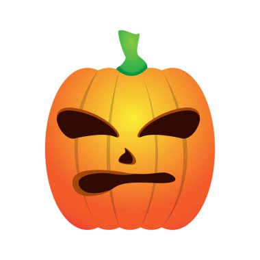 İzole öfkeli jack-o-lantern