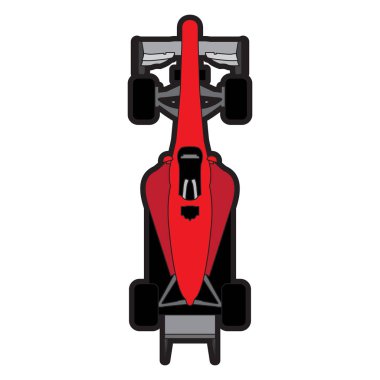 Bir yarış arabasının Üstten Görünüm