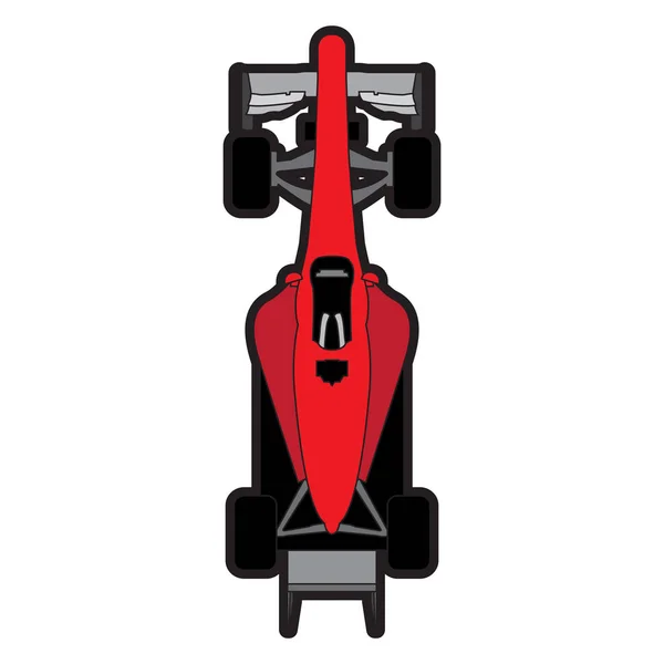Vista superior de un coche de carreras — Vector de stock
