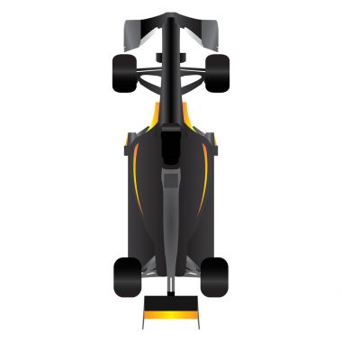 Bir yarış arabasının Üstten Görünüm