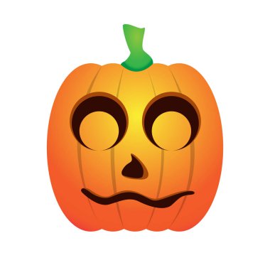 İzole utangaç jack-o-lantern